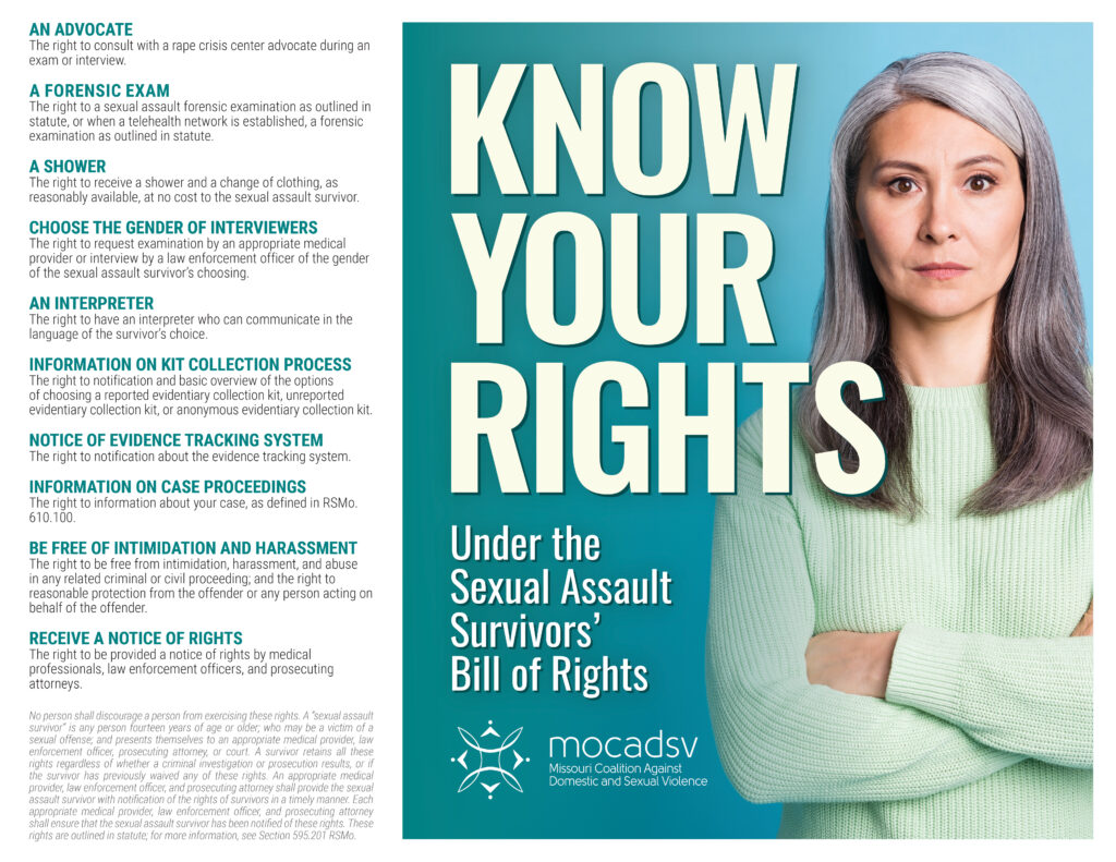 Combined Sexual Assault Survivors' Bill of Rights (Full-Color ...