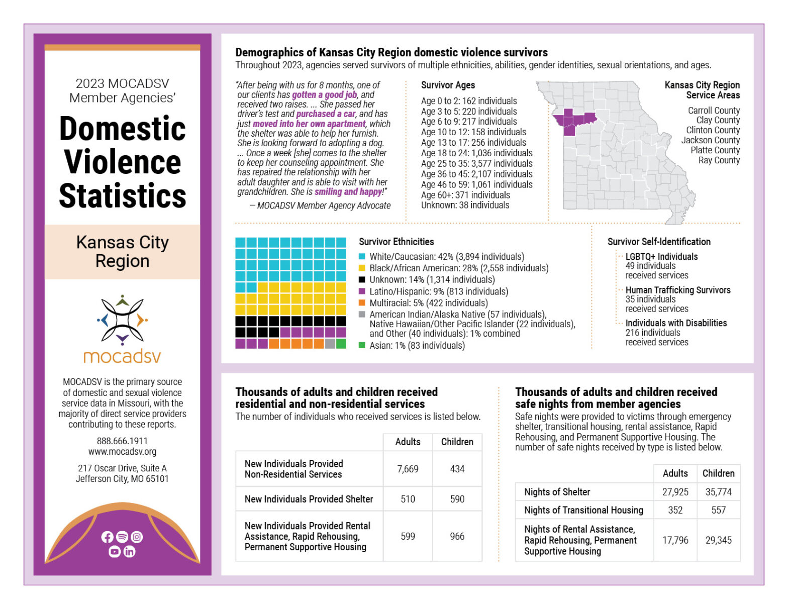 2023 Kansas City Region Domestic Violence Stat Sheet